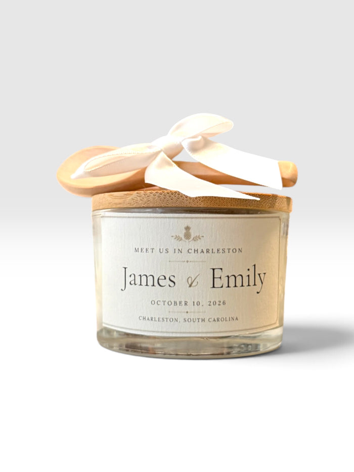 Personalized 4 oz Candle Favors - Charleston Soy Works