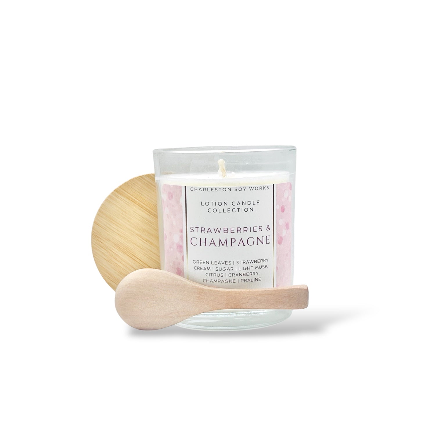 Strawberries & Champagne Lotion Candle - Charleston Soy Works