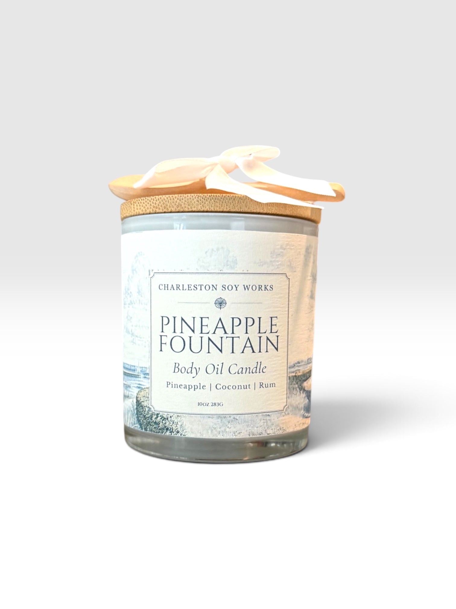 Pineapple Fountain Massage Candle Body Oil — 10 oz - Charleston Soy Works