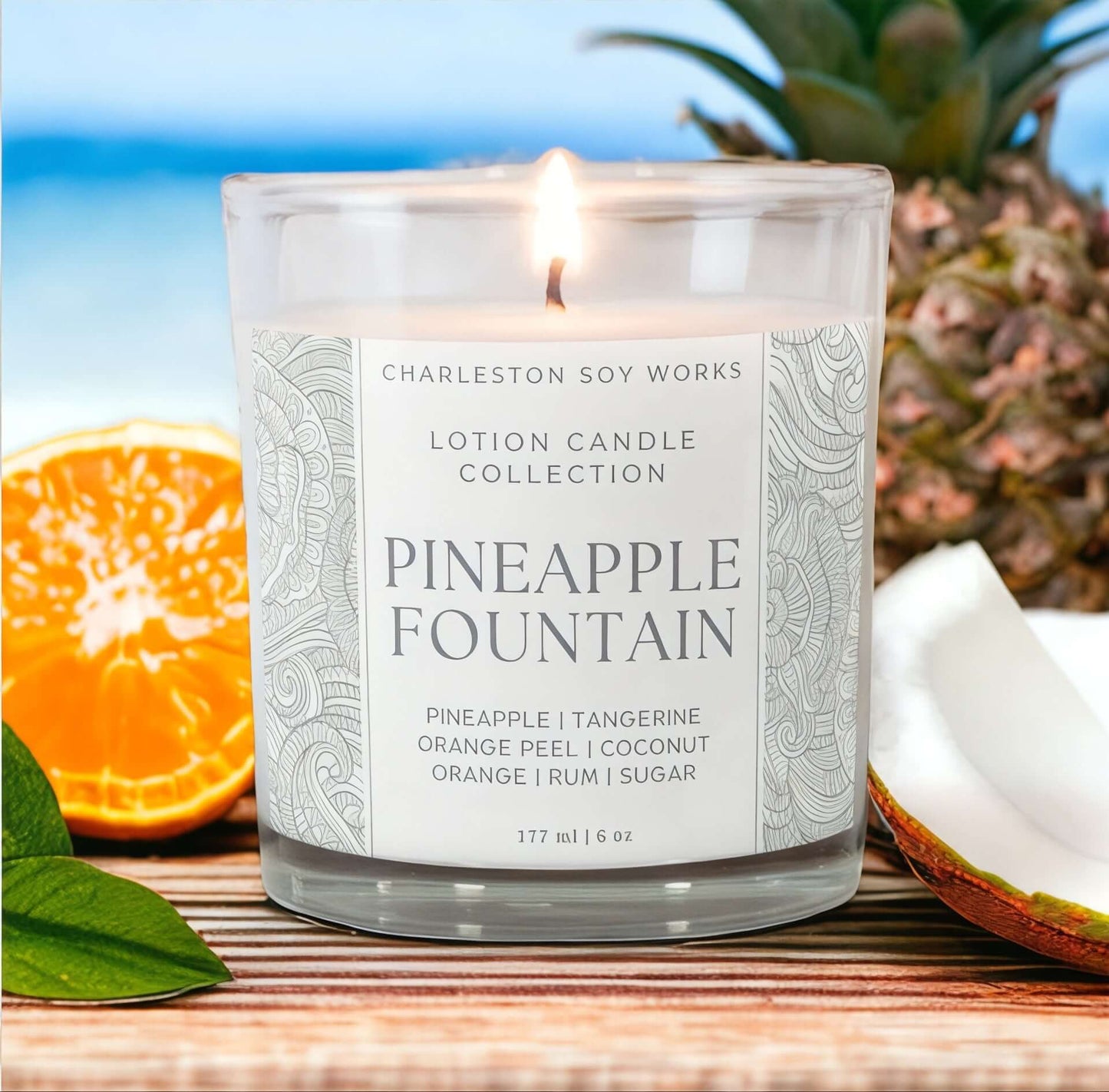 Pineapple Fountain Lotion Candle - Charleston Soy Works