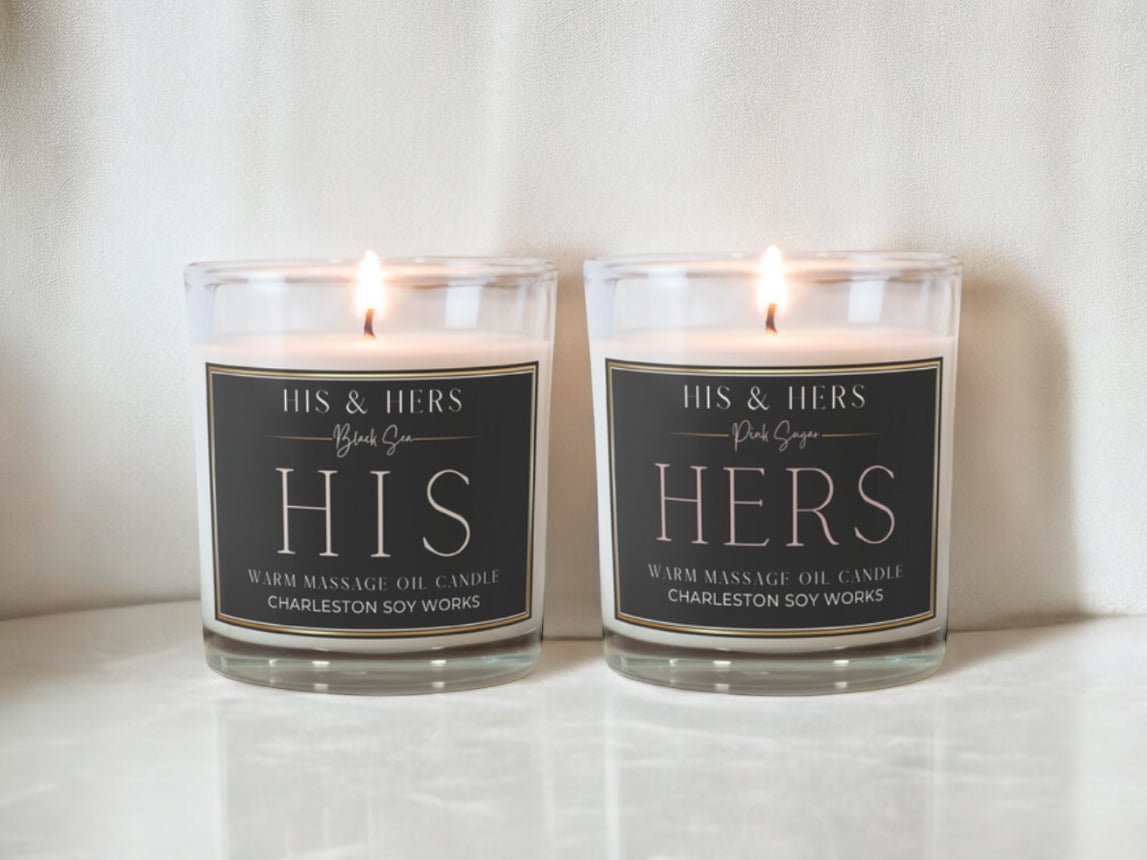 His & Hers Massage Oil Candle - Charleston Soy Works
