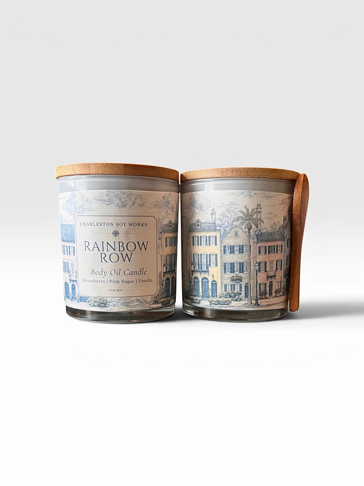 Rainbow Row Massage Candle Body Oil — 10 oz - Charleston Soy Works