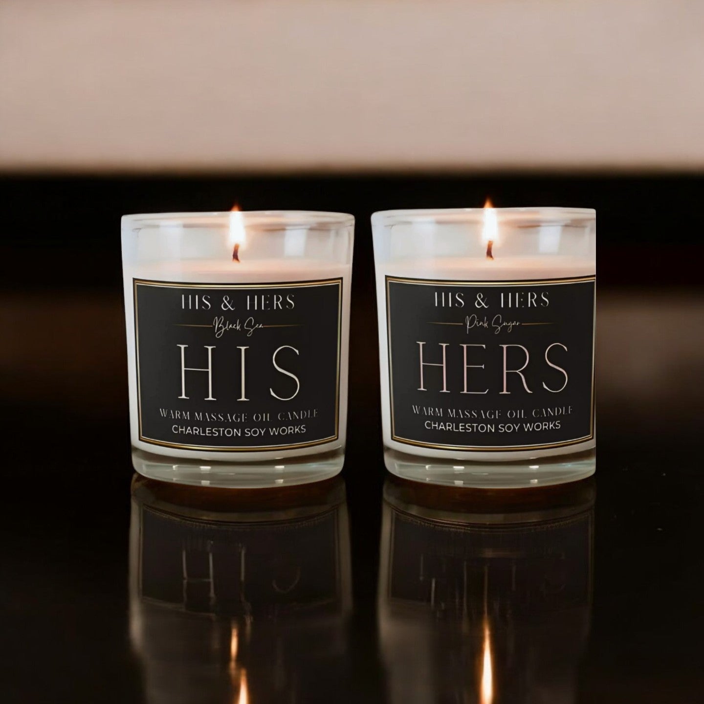 His & Hers Massage Oil Candle - Charleston Soy Works
