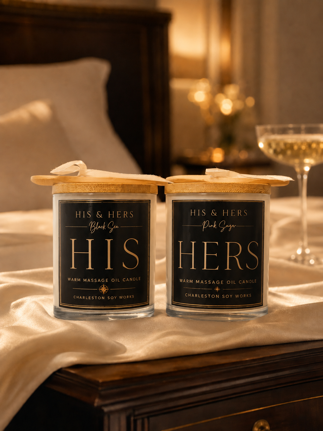 His & Hers Massage Oil Candle - Charleston Soy Works