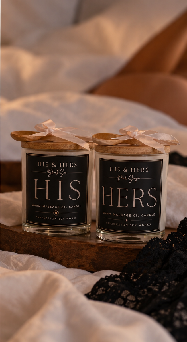 His & Hers Body Oil Candle - Charleston Soy Works