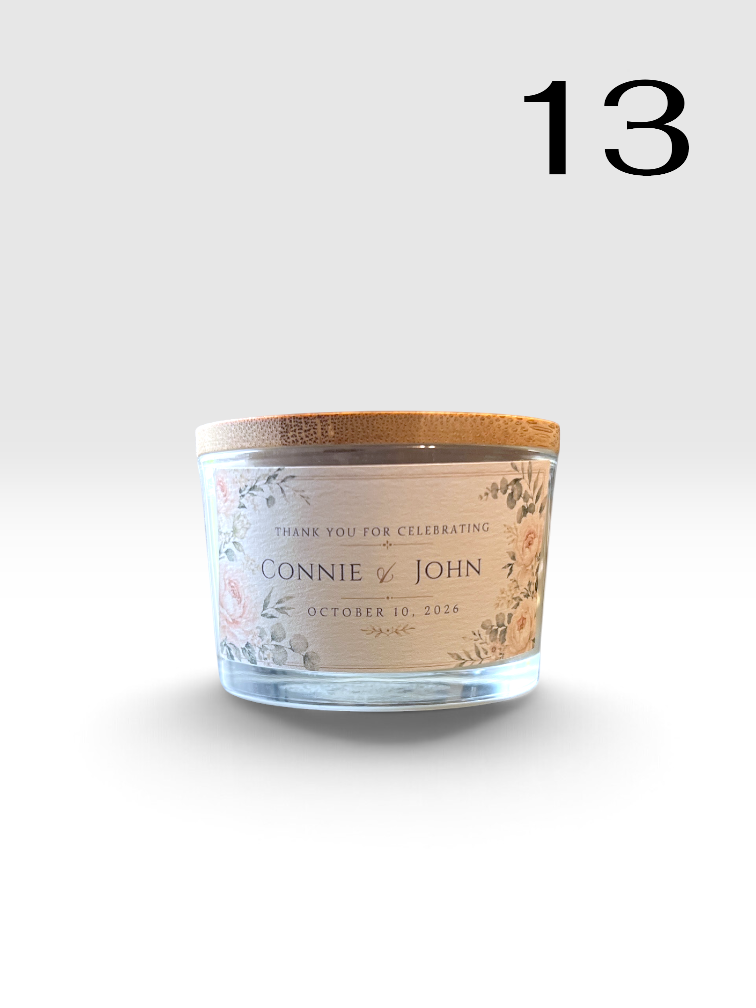 Personalized 4 oz Candle Favors - Charleston Soy Works