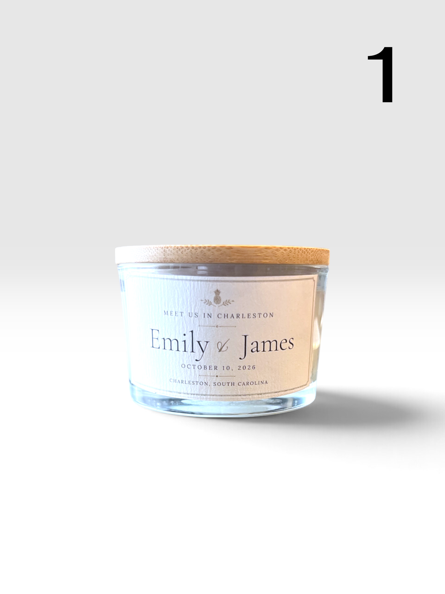 Personalized 4 oz Candle Favors - Charleston Soy Works