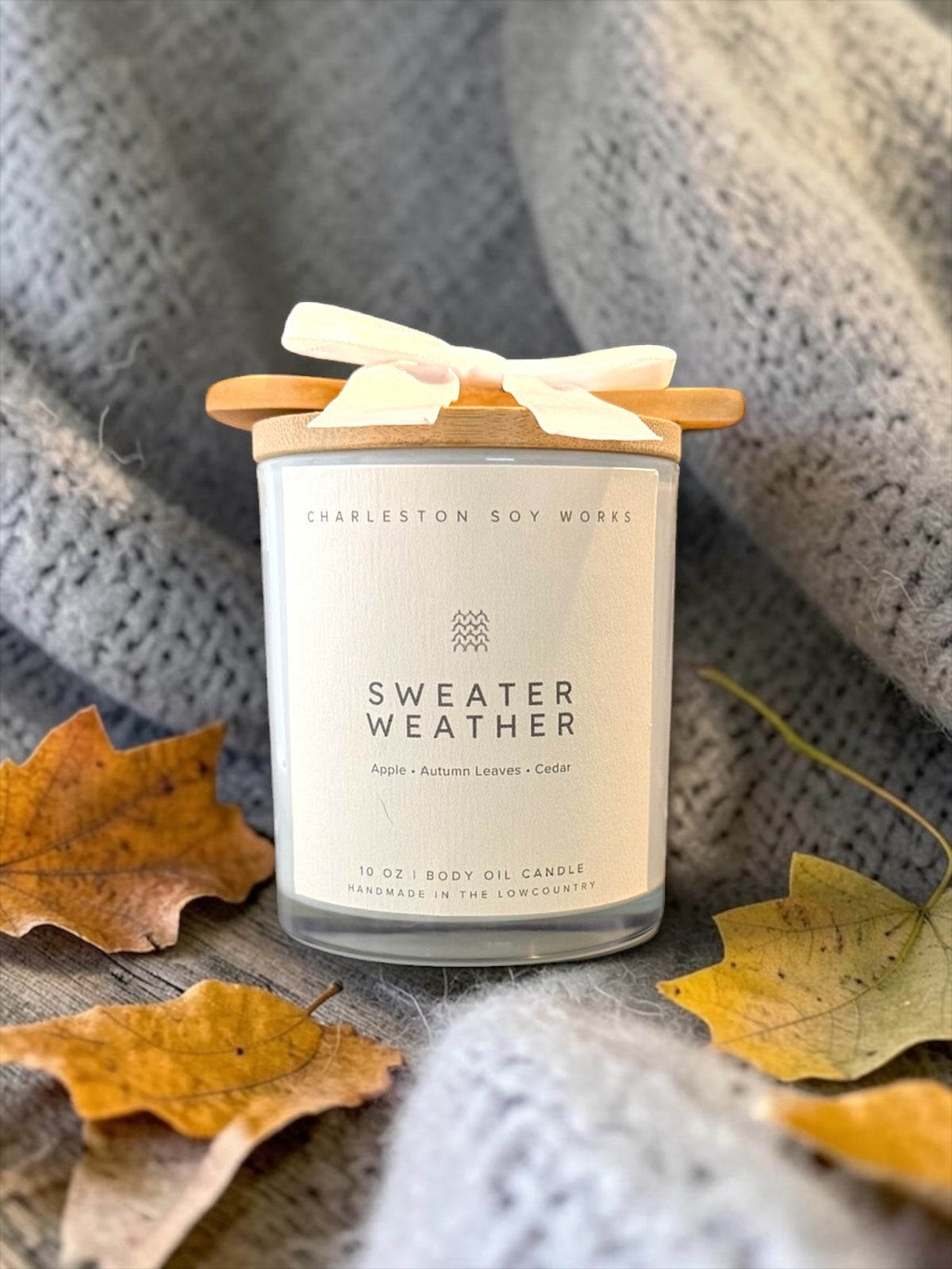 Sweater Weather 10 oz Body Oil Candle - Charleston Soy Works